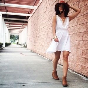 LF white crochet dress